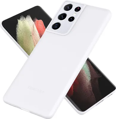 Obrázok produktu pre NALIA Extra tenké tvrdé puzdro pre Samsung Galaxy S21 Ultra, tenký kryt na mobilný telefón White Transparent