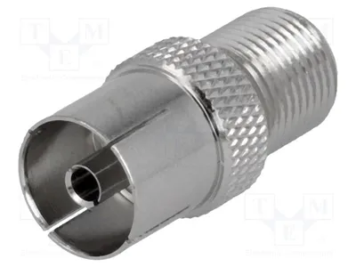 Immagine prodotto di 2 adattatori con connettore F, connettore a spina 9,5 mm, adattatori RF e riduttori
