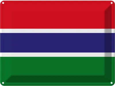 Produktbild von vianmo Blechschild 30x40 cm Gambias the Gambia Flagge Fahne Wappen