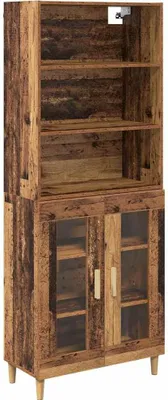 Imagen del producto de Aparador alto Madera envejecida 69,5 x 32,5 x 180 cm
