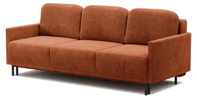 Produktbild von Selsey Hamiel – 3-Sitzer Sofa mit Schlaffunktion und Bettkasten, Cord, Kupferrot