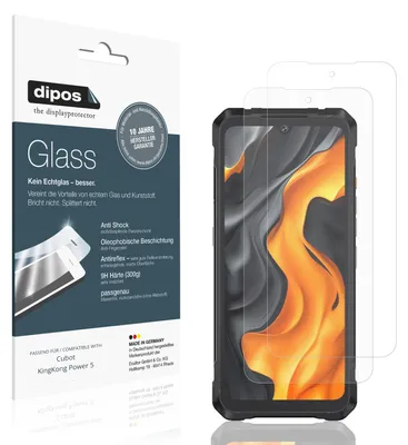Produktbild von 2x Schutzfolie für Cubot KingKong Power 5 matt - Anti-Shock 9H Folie dipos Glass Kunststoffglas