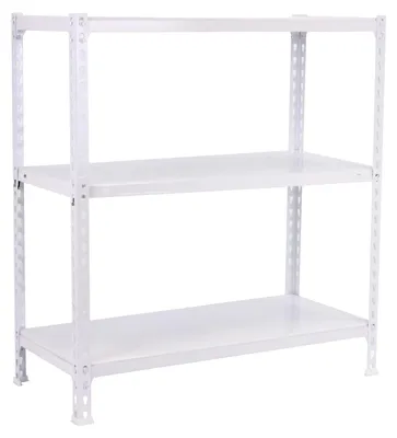 Metallregal 900x1100x300 mm, 3 Böden, 60 kg, weiß