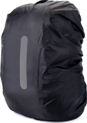 Produktbild von INF Regenhülle für Rucksack mit reflektierendem Streifen Schwarz L
