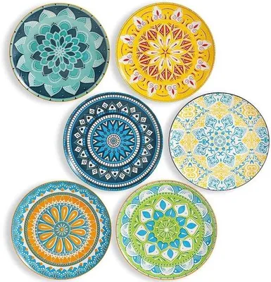 Produktbild von Keramische Teller-Set - 6 Stück - 25,5 cm - Hitze- und Mikrowellensicher