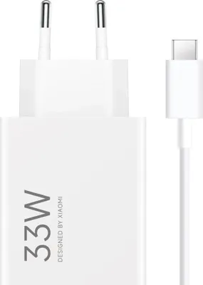 Zdjęcie produktu dla Oryginalna ładowarka Xiaomi 33W TurboCharge, adapter z kablem USB-A do USB-C o długości 1 metra