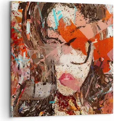 Produktbild von Bild auf Leinwand - Leinwandbild - Abstraktion modern - 50x50cm - Wand Bild - Wanddeko - Wandbilder - Leinwanddruck - Bilder - Kunstdruck - Wanddekoration - Leinwand bilder - Wandkunst - AC50x50-3464