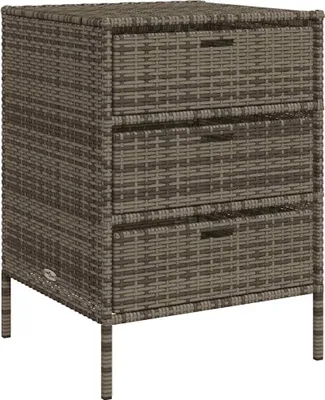 Produktbild von vidaXL Gartenschrank Grau 55x59x80 cm Poly Rattan