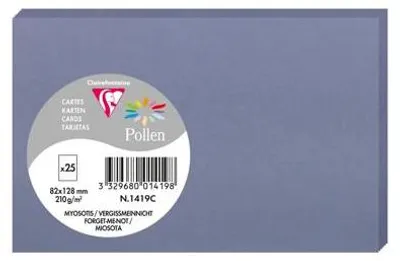 Produktbild von Clairefontaine Pollen Karte vergissmeinnichtblau 82x128mm 25 Stück