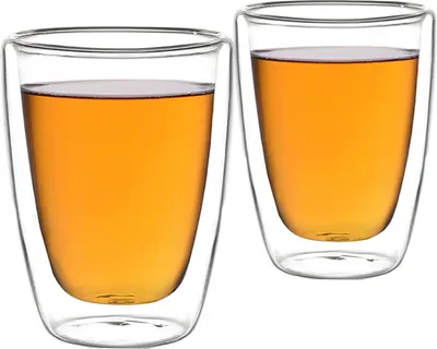 Produktbild von Melina doppelwandige Gläser / Trinkbecher / Thermogläser, 2 Teegläser je 200ml, Borosilikatglas