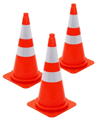 Obrázek produktu pro ECD Německo, pylony, 3 kusy, 75 cm, dopravní kužely, dopravní kužely, směrové kužely, reflexní pásky, výstražné kužely, dopravní kužely, bariérové kužely, bariérové kužely