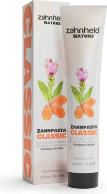 Produktbild von Zahnheld Nature Zahnpasta Classic - Zahncreme ohne Fluorid (75 m (5er Pack)), Naturkosmetik mit pflegendem Kokosöl, entzündungshemmend und vegan