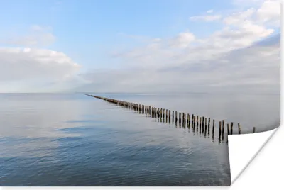 Produktbild von MuchoWow® Poster Nordsee - Wolken - Wasser 120x80 cm - Bilder