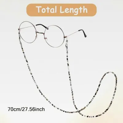 Produktbild von 4 Stück Brillenkette Damen Perlen Brillenband Dünn Brillenketten für Damen Anti-Rutsch Perlen Brillen Kette Bunte Brillen Kette Brillenzubehör
