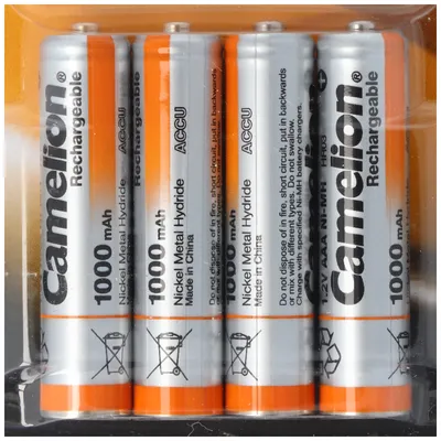 Produktbild von Camelion AAA, Micro, LR03, HR04, NiMH Akku mit bis zu 1000mAh, 4er Blisterverpackung