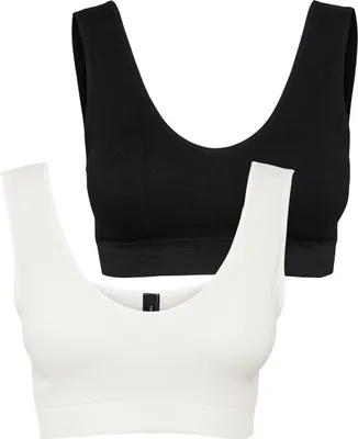 Produktbild von VERO MODA Bustier BH mit Cups 2-er Stück Pack ohne Bügel Ripp Soft Bra Top VMAGNES Größe: M-L