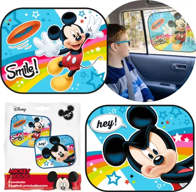 Produktbild von DISNEY Mickey Mouse Sonnenschutz für Autoscheiben, mit Saugnäpfen, 2er-Set