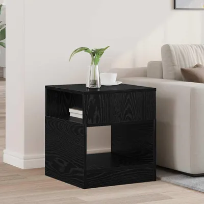 Produktbild von "Schlussverkauf" Wohnzimmer Beistelltisch - rechteckiger Kaffeetisch - Schwarz Eichen-Optik 40,5x40x45 cm C13740