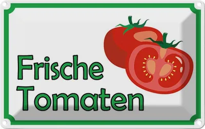 Produktbild von vianmo Blechschild 20x30 cm frische Tomaten Hofladen Marktstand Laden Obst Gemüse