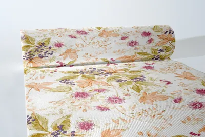 Produktbild von Airlaid Tischläufer Erika, 40 cm x 24 m , 1 Stück - Mank - Herbst Floral Blätter Beeren