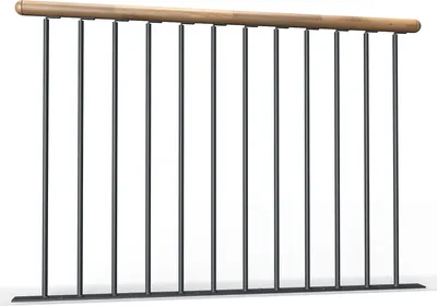 Produktbild von Dolle Brüstungsgeländer 1,5m lang Eiche, geölt mit Einzelstäben für Spindeltreppe Winnipeg