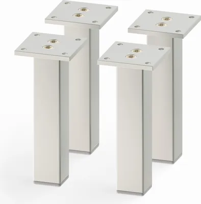 Produktbild von 4er Set sossai Aluminium Möbelfüße 150mm in eloxiertem Design Schrankfüße Sockelfüße
