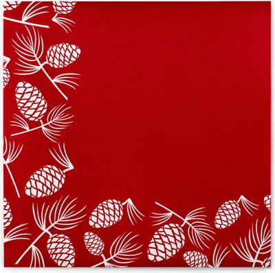 Produktbild von Airlaid Serviette Patrick in Bordeaux, 40 x 40 cm, 50 Stück - Mank - Herbst Floral Blätter