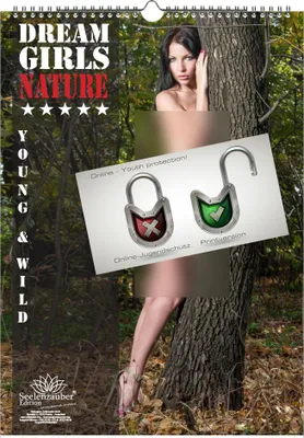 Produktbild von Sexy Nature Girls Immerwährender Kalender DIN A3 Erotik Wald Natur - Seelenzauber