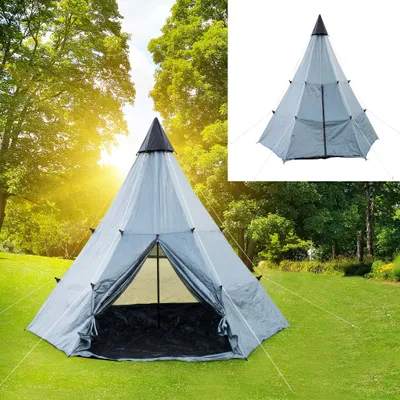 Produktbild von Tipi Zelt Indianerzelt Campingzelt Wigwam für Kinder, Erwachsene Tippi 8 Person
