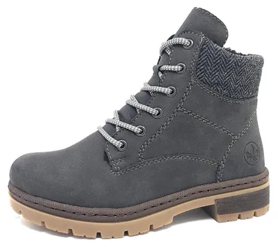 Productafbeelding van Rieker  Damenschuhe Stiefel Schnürer Stiefel Grau Freizeit