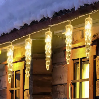 Obrázok produktu pre Peviasot, reťaz svetiel LED, 40 LED, 5 metrov, teplá biela, vianočná dekorácia, efekt sneženia, osvetlenie okien, 8 režimov