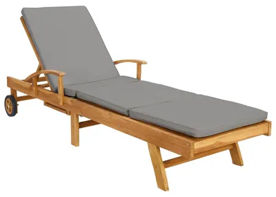Immagine prodotto di Lettino da sole 100% Poliestere Teak Solido