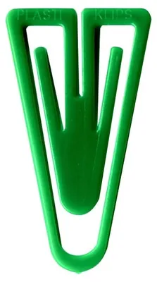 Produktbild von Büroklammern Plastiklips 25mm VE=100 Stück grün