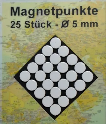 Produktbild von Einfarbige Kartenmarkierungen/Magnete. Weiß. 25 Stück.