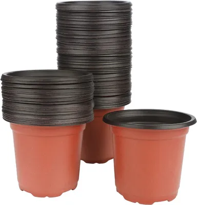 Produktbild von Blumentopf 100 Stück, Kunststoff-Anzuchttöpfe 10 cm, Runde Pflanzgefäße für Aussaat und Jungpflanzen