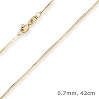 0-7mm-Veneziakette-aus-333-Gelbgold-42cm