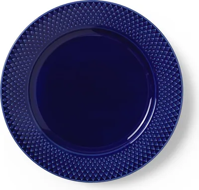 Immagine prodotto di Lyngby Porcelæn - Piatto colorato Rhombe Ø 23 cm, blu scuro