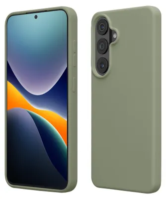 Produktbild von kwmobile Handyhülle für Samsung Galaxy S26 Plus Hülle - Case Silikon - Kabelloses Laden - Schutzhülle Cover in Graugrün