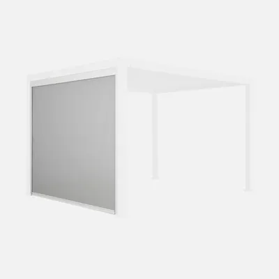 Immagine prodotto di Tenda laterale avvolgibile alluminio e textilene per pergola, 3m, Bianco