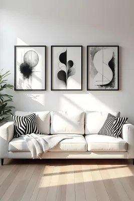 Obrázok produktu pre Wallity, elegantný dekoratívny nástenný obraz (3 diely), 50 x 70 cm | 100 % MDF (3 mm) s rámom zo 100 % masívneho dreva (2 cm) | Ideálny do moderných interiérov, štýlový a príťažlivý.