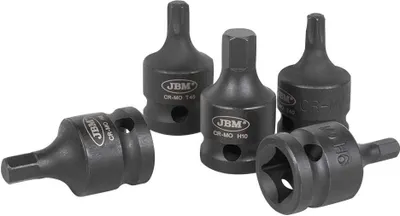 Obrázok produktu pre JBM 52344, sada na nástrčkový kľúč, Čierna, 13 hlava/hlavy, 1/2", Metrický, 1450 mm