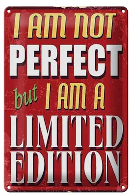 Produktbild von Blechschild Spruch 20x30cm i am not perfect limited edition