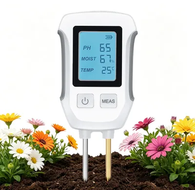 Obrázok produktu pre Tolesum 3 v 1 merač pôdy, pH merač, digitálny tester pôdy na meranie vlhkosti s teplotou/vlhkosťou a podsvietením, určený pre záhradkárstvo a poľnohospodárstvo
