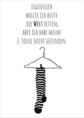 Produktbild von Postkarte "U. Wathling: Eigentlich wollte ich heute die Welt retten,"