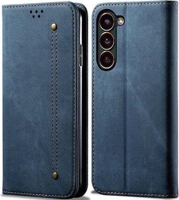Produktbild von Galaxy S23+ Hülle, Leder Brieftasche Flip Bookstyle Schutzhülle mit Standfunktion für Samsung Galaxy S23+ Blau