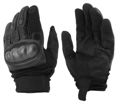 Produktbild von Tactical Gloves Leder Gen II schwarz mit Knöchelschutz M