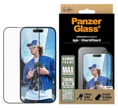 Produktbild von PanzerGlass Aluminum Frame iPhone 16/15 UWF