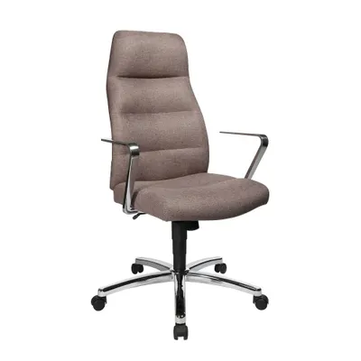 Produktbild von Topstar Chefsessel Chairman® 70, NC79R DC8 Stoff braun, Gestell chrom
