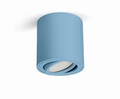 Zdjęcie produktu dla LUXOLAR Lampa Sufitowa Natynkowa GU10 LED Błękitna – Reflektor metalowy z ruchomym kloszem - Nowoczesna do pokoju dziecięcego, kuchni, salonu