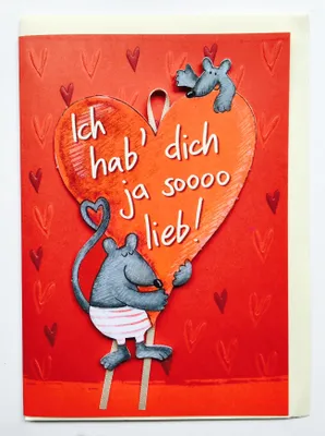 Produktbild von Ich liebe Dich zB für Valentinstag Glückwunschkarte Liebe im Format